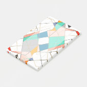 Moderne, kleurrijke Abstracte gouden geometrische  Post-it® Notes (Schuin)