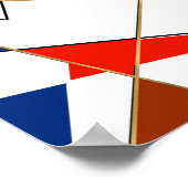 Moderne, kleurrijke Abstracte gouden geometrische  Poster (Hoek)