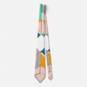 Moderne, kleurrijke Abstracte gouden geometrische  Stropdas (Voorkant)