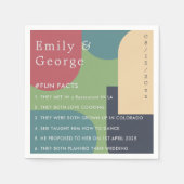 Moderne, kleurrijke Abstracte Groovy Facts Weddens Servet (Voorkant)