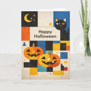Moderne Kleurrijke Abstracte Halloween Kaart