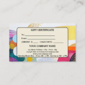 Moderne kleurrijke Abstracte kunst cadeau Kaart Kortingskaartje (Achterkant)