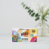 Moderne kleurrijke Abstracte kunst cadeau Kaart Kortingskaartje (Staand voorkant)