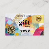 Moderne kleurrijke Abstracte kunst cadeau Kaart Kortingskaartje (Voorkant)