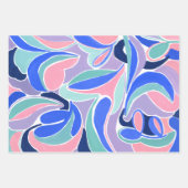 Moderne Kleurrijke Abstracte Kunst Inpakpapier Vel (Voorkant)