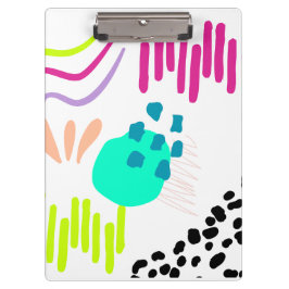 Moderne, kleurrijke abstracte kunst. klembord