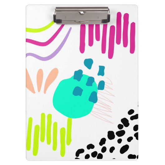 Moderne, kleurrijke abstracte kunst. klembord (Voorkant)