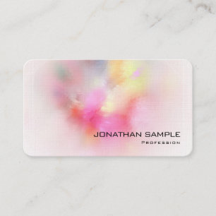 Moderne Kleurrijke Abstracte Kunst Premium Linnen Visitekaartje