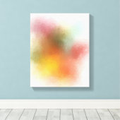 Moderne, kleurrijke Abstracte kunst Rood Roze Blau Canvas Afdruk (Insitu (Houten vloer))