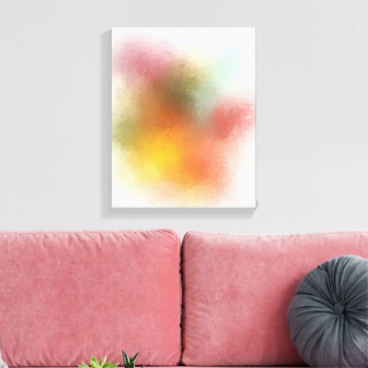 Moderne, kleurrijke Abstracte kunst Rood Roze Blau Canvas Afdruk (Insitu (Woonkamer))