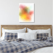 Moderne, kleurrijke Abstracte kunst Rood Roze Blau Canvas Afdruk (Insitu (Slaapkamer))