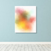 Moderne, kleurrijke Abstracte kunst Rood Roze Blau Canvas Afdruk (Insitu (Houten vloer))