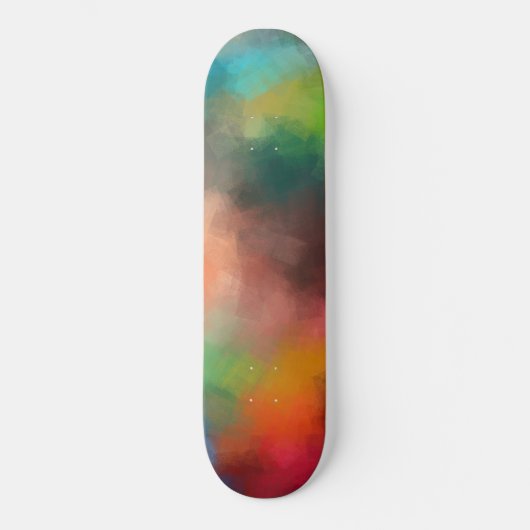 Moderne, kleurrijke Abstracte kunst roze rood blau Persoonlijk Skateboard (Voorkant)