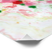 Moderne, kleurrijke Abstracte kunst Roze rood-Geel Perfect Poster (Hoek)