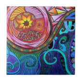 Moderne, kleurrijke Abstracte kunst Tegeltje (Voorkant)