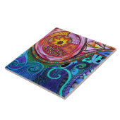 Moderne, kleurrijke Abstracte kunst Tegeltje (Zijkant)