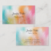 Moderne, kleurrijke Abstracte kunst Trendy elegant Visitekaartje (Voorkant / Achterkant)