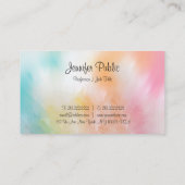 Moderne, kleurrijke Abstracte kunst Trendy elegant Visitekaartje (Achterkant)