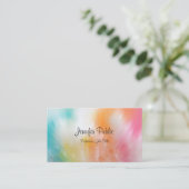 Moderne, kleurrijke Abstracte kunst Trendy elegant Visitekaartje (Staand voorkant)