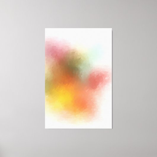 Moderne, kleurrijke Abstracte kunst Trendy Paars G Canvas Afdruk (Voorkant)