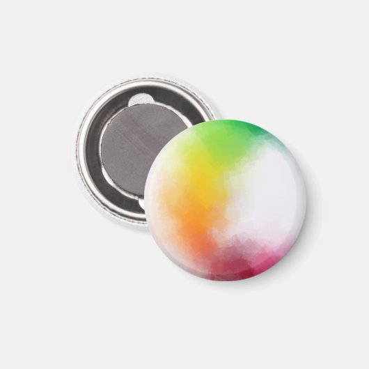 Moderne, kleurrijke Abstracte kunst Werkt elverend Magneet (Voorkant / Achterkant)