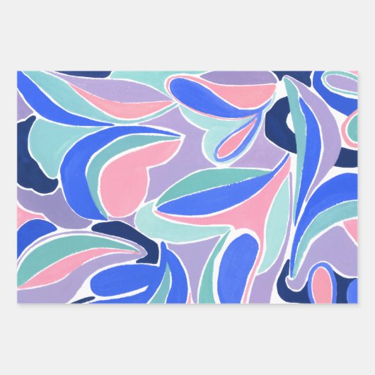 Moderne, kleurrijke Abstracte kunstharpingpapierbl Inpakpapier Vel (Voorkant 3)