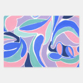 Moderne, kleurrijke Abstracte kunstharpingpapierbl Inpakpapier Vel (Voorkant 2)