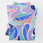 Moderne, kleurrijke Abstracte kunstharpingpapierbl Inpakpapier Vel (In situ)