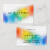 Moderne kleurrijke Abstracte kunstregenboogkleuren Visitekaartje (Voorkant / Achterkant)