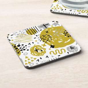 Moderne kleurrijke Abstracte kunstvormen Bier Onderzetter