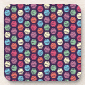 Moderne kleurrijke Abstracte kunstvormen Bier Onderzetter (Voorkant)