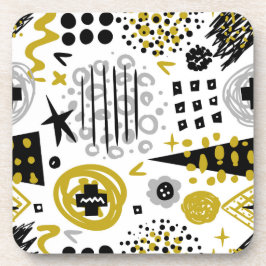 Moderne kleurrijke Abstracte kunstvormen Bier Onderzetter