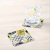 Moderne kleurrijke Abstracte kunstvormen Kartonnen Onderzetters (Insitu)