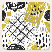 Moderne kleurrijke Abstracte kunstvormen Kartonnen Onderzetters (Voorkant)