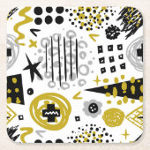 Moderne kleurrijke Abstracte kunstvormen Kartonnen Onderzetters (Voorkant)