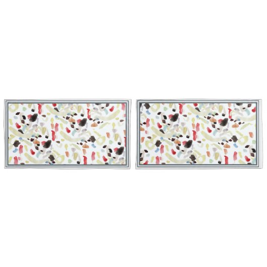 Moderne kleurrijke Abstracte kussensloop Sham Set (Voorkant-Set)