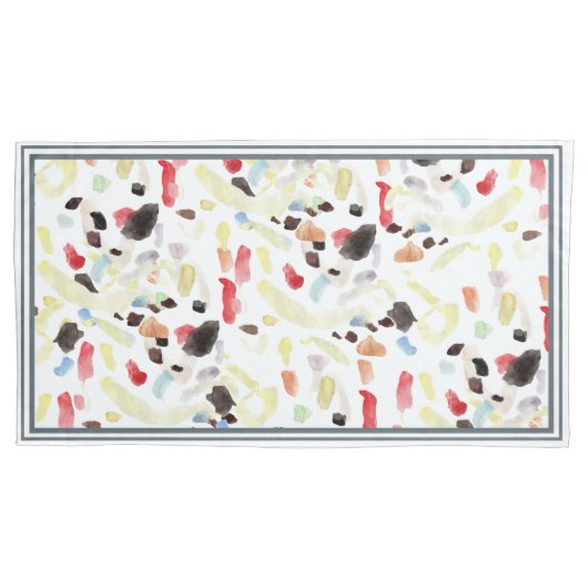 Moderne kleurrijke Abstracte kussensloop Sham Set (Voorkant-Links)