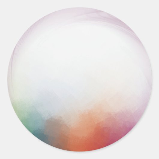 Moderne Kleurrijke Abstracte Lege Sjabloon Aangepa Ronde Sticker (Voorkant)