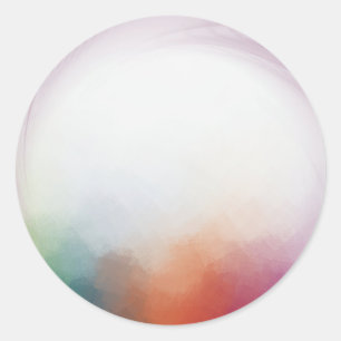 Moderne, kleurrijke Abstracte lege Sjabloon Ronde Sticker