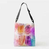 Moderne, kleurrijke Abstracte liefde voor Waterver Crossbody Tas (Achterkant)