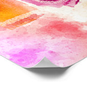 Moderne, kleurrijke Abstracte liefde voor Waterver Poster (Hoek)