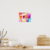 Moderne, kleurrijke Abstracte liefde voor Waterver Poster (Keuken)