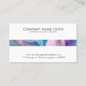 Moderne Kleurrijke Abstracte Marmeren Swirls GR7 Visitekaartje (Achterkant)