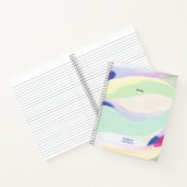 Moderne, kleurrijke, Abstracte, persoonlijke naamp Notitieboek (Binnen)