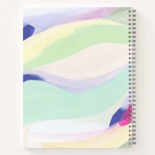 Moderne, kleurrijke, Abstracte, persoonlijke naamp Notitieboek (Achterkant)