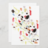 Moderne Kleurrijke Abstracte Platte Uitnodiging (Voorkant / Achterkant)