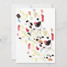 Moderne Kleurrijke Abstracte Platte Uitnodiging