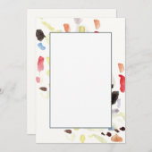 Moderne Kleurrijke Abstracte Platte Uitnodigingen (Voorkant / Achterkant)