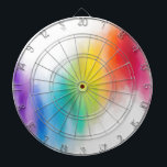 Moderne kleurrijke Abstracte regenboogkleuren Dartbord<br><div class="desc">Moderne kleurrijke Abstracte regenboogkleuren roze blauw Paars groen driekwart Sjabloon dartboard.</div>