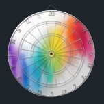 Moderne kleurrijke Abstracte regenboogkleuren Dartbord<br><div class="desc">Moderne kleurrijke Abstracte regenboogkleuren roze blauw Paars groen driekwart Sjabloon dartboard.</div>
